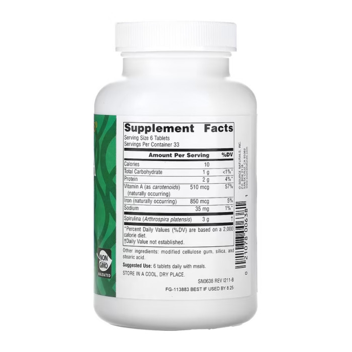 Spirulina 500mg - 100 tabs — офіційна ціна та характеристики
