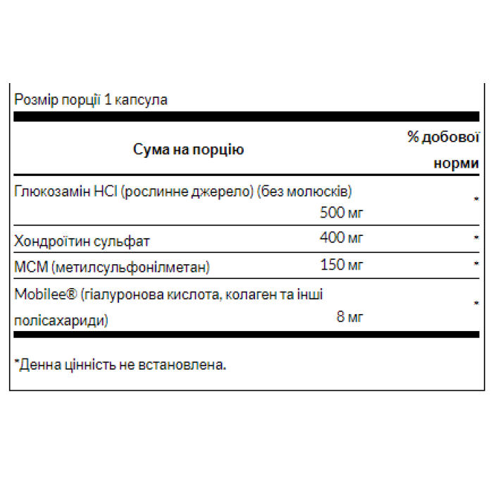 Glucosamine Chondroitin MSM - 90caps — офіційна ціна та характеристики