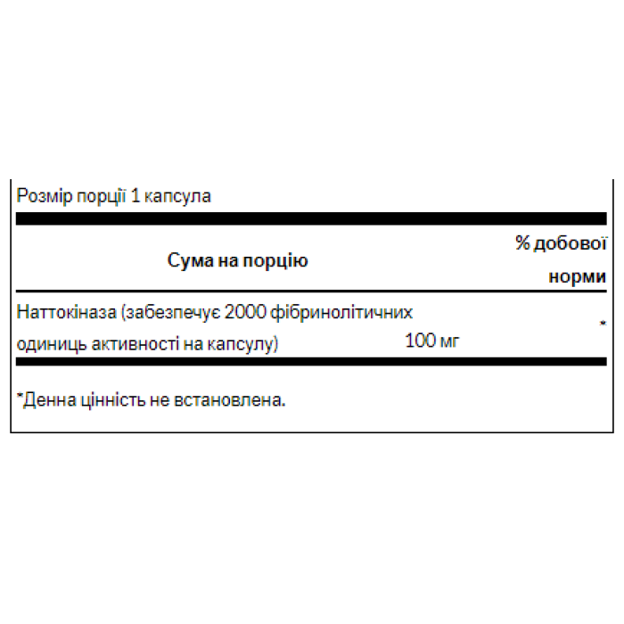 Nattokinase 2,000 Fibrinolytic Units 100 mg - 30caps