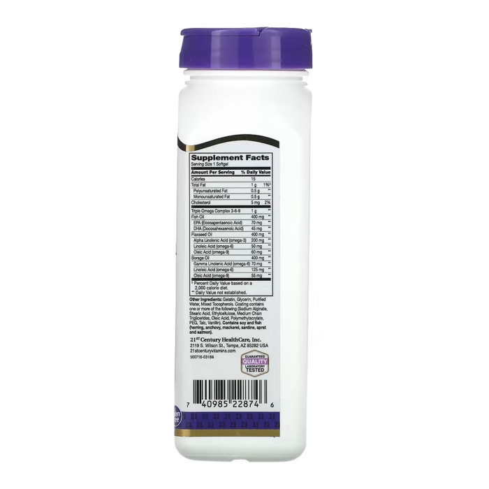 Triple Omega Complex Enteric Coated - 90 softgels — офіційна ціна та характеристики
