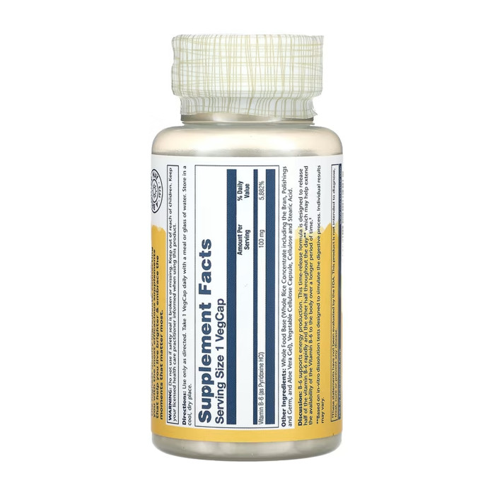 Vitamin B-6 Timed-Release 100mg - 60 vcaps — офіційна ціна та характеристики