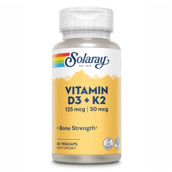 Vitamin D-3 & K-2 - 60 vcaps (Пошкоджена банка)