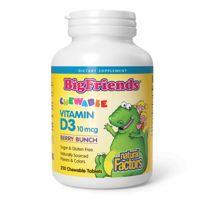 Vitamin D3 10 mcg (400 IU) - 250 tabs Berry Bunch — офіційна ціна та характеристики