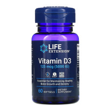 Vitamin D3 125 mcg (5000 IU) - 60 softgels (Пошкоджена банка)