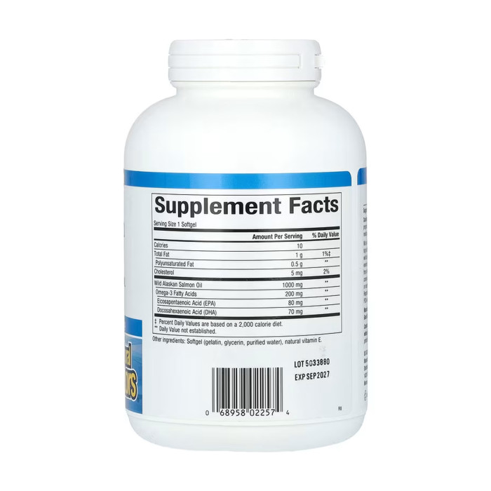 Wild Alaskan Salmon Oil 1000mg - 180 softgels — офіційна ціна та характеристики