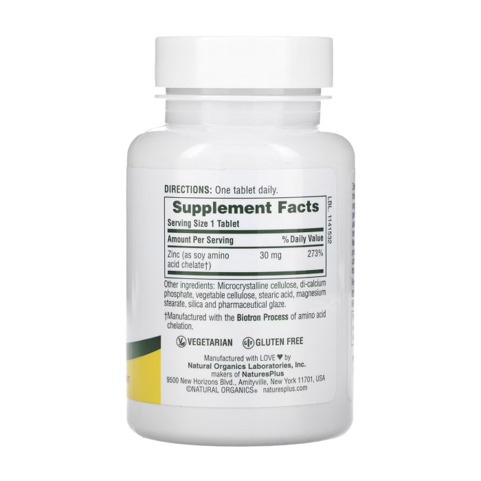 Zinc 30mg - 90 tabs — офіційна ціна та характеристики