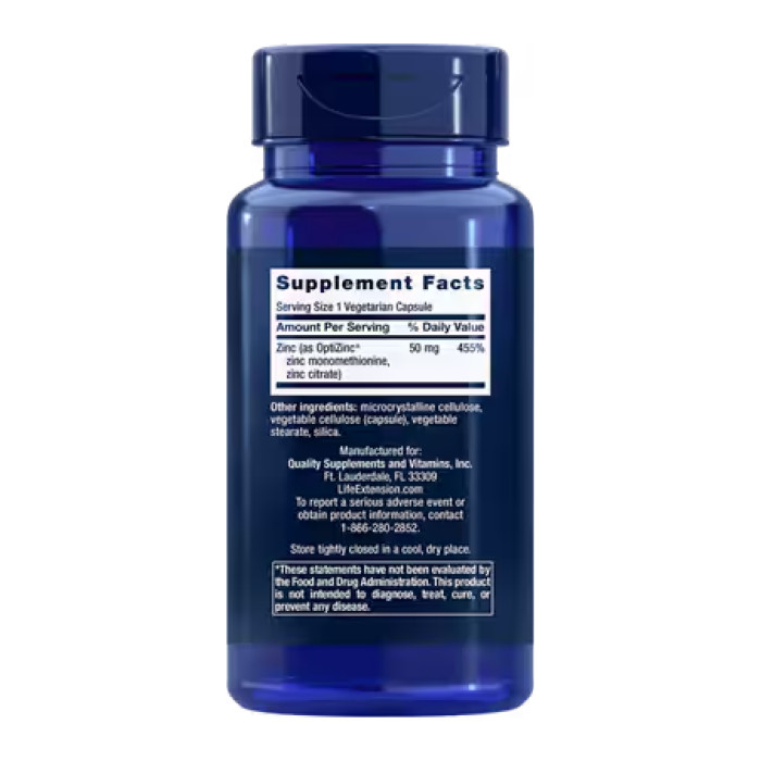 Zinc Caps 50mg - 90 veg caps — офіційна ціна та характеристики