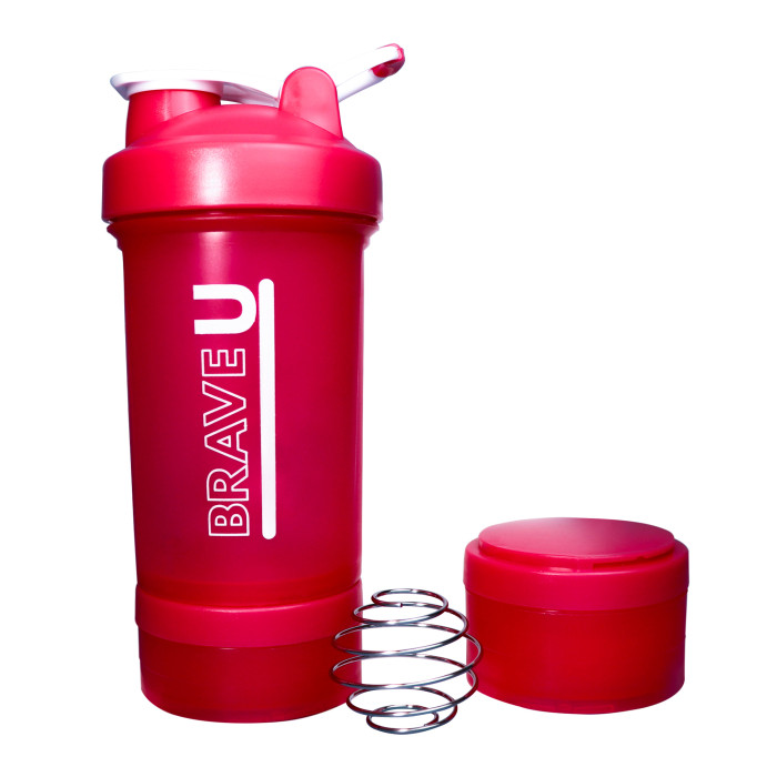 Shaker with containers 3 in 1 - 600ml Pink — офіційна ціна та характеристики