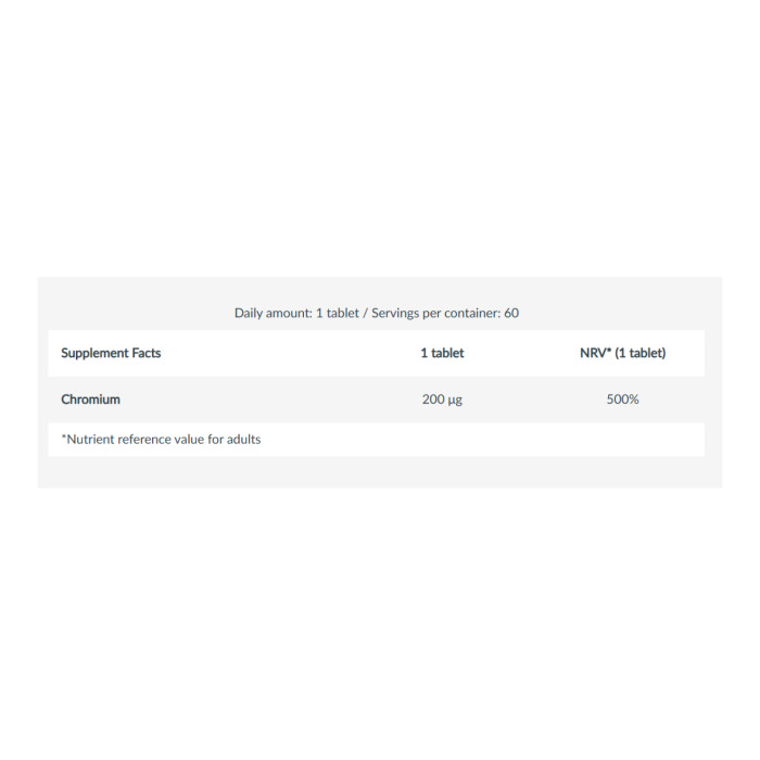Chromium Picolinate - 60 tabs — офіційна ціна та характеристики