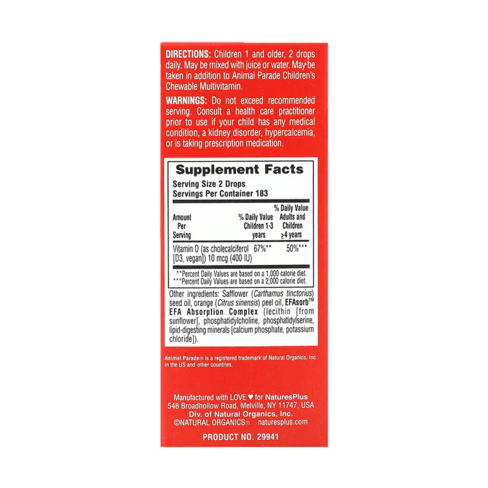 Kids Vit D3 400 IU - 10 ml — офіційна ціна та характеристики