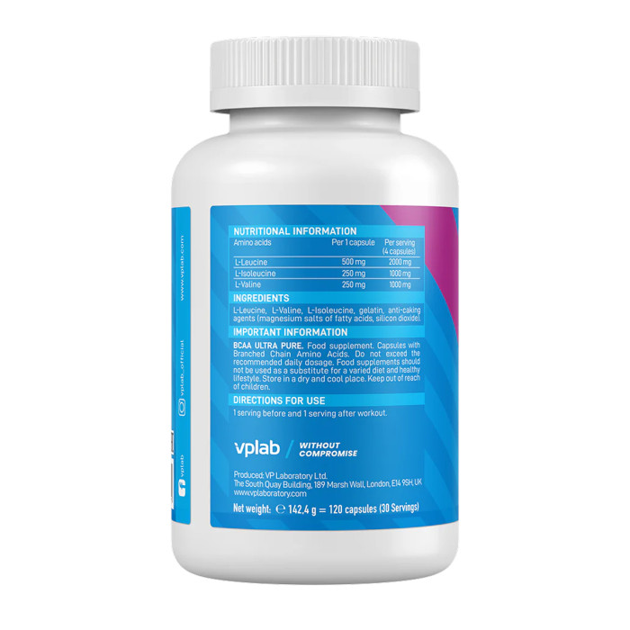 BCAA Ultra Pure - 120 caps — офіційна ціна та характеристики
