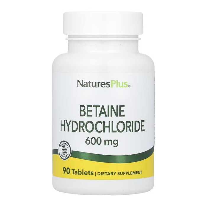 Betaine Hydrochloride 600mg - 90 tabs — офіційна ціна та характеристики