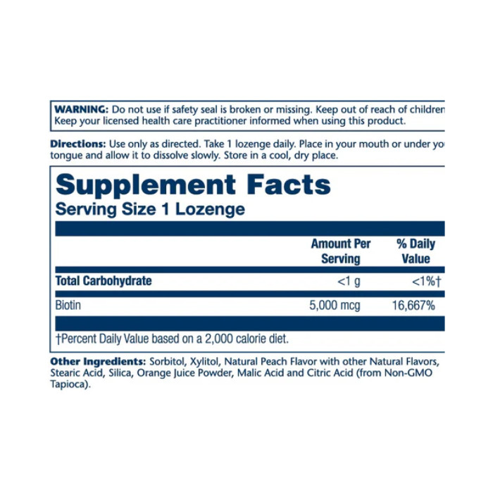 Biotin 5000mcg - 60 vcaps — офіційна ціна та характеристики