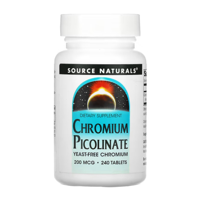 Chromium Picolinate 200 mcg, Yeast Free - 240 tabs — офіційна ціна та характеристики