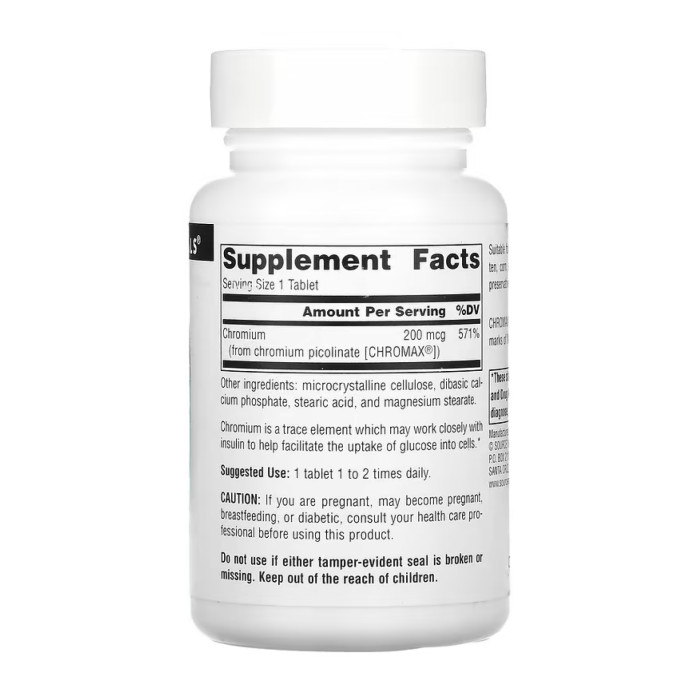 Chromium Picolinate 200 mcg, Yeast Free - 240 tabs — офіційна ціна та характеристики