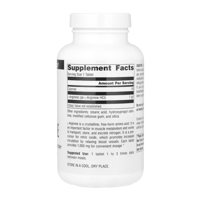 L-Arginine 1000 mg - 100 tabs — офіційна ціна та характеристики