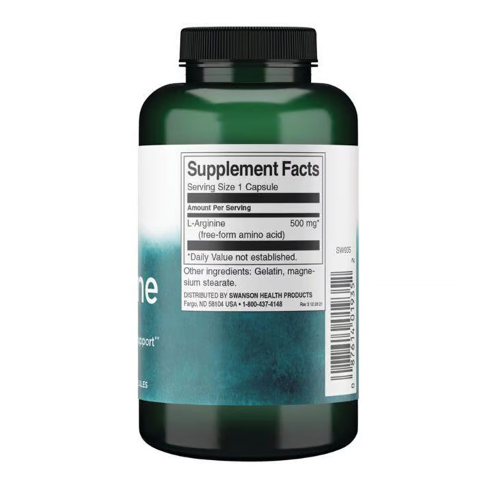 L-Arginine 500mg - 200 caps — офіційна ціна та характеристики