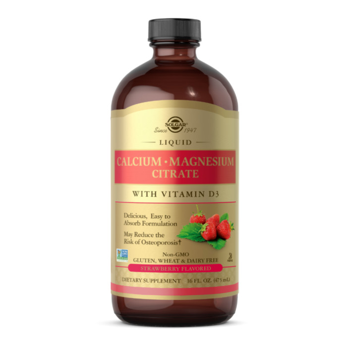 Liquid Calcium Magnesium Citrate with Vitamin D3 - 16 oz Natural Strawberry — офіційна ціна та характеристики