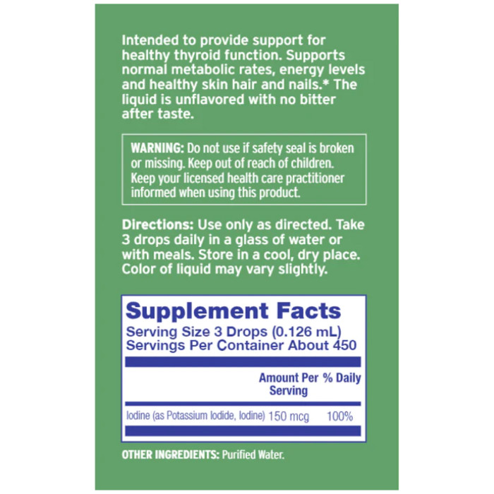 Liquid Iodine Plus - 2fl oz — офіційна ціна та характеристики