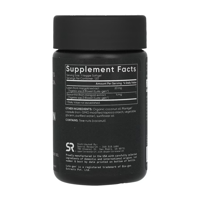 Lutein + Zeaxanthin 20mg - 120 veggie softgels — офіційна ціна та характеристики
