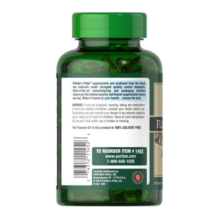 Natural Flax Oil 1200mg - 120 softgels