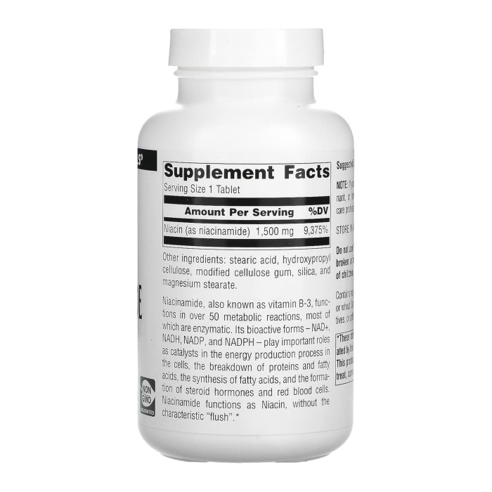 Niacinamide B-3 1500 mg - 100 tabs — офіційна ціна та характеристики