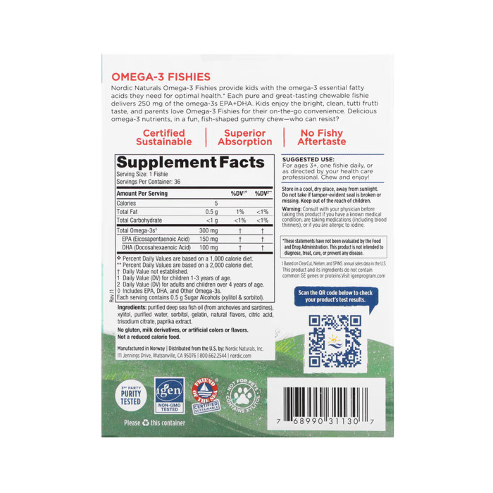 Nordic Omega-3 - 36 Fishies — офіційна ціна та характеристики