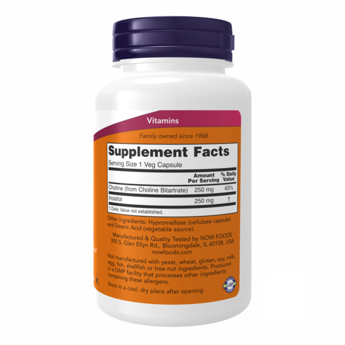 Choline & Inositol 250/250mg - 100 vcaps — офіційна ціна та характеристики
