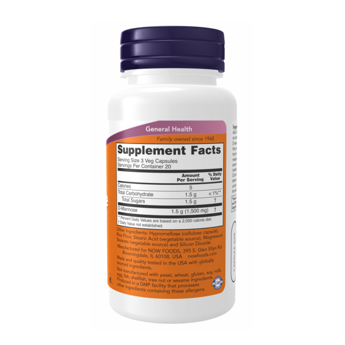 D-Mannose 500 mg - 120 Caps — офіційна ціна та характеристики