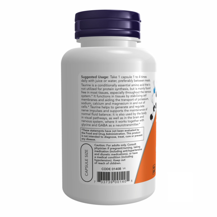 TAURINE 500mg - 100 caps — офіційна ціна та характеристики