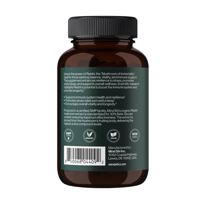 Reishi Mushroom 1000 mg - 60 vegcaps — офіційна ціна та характеристики