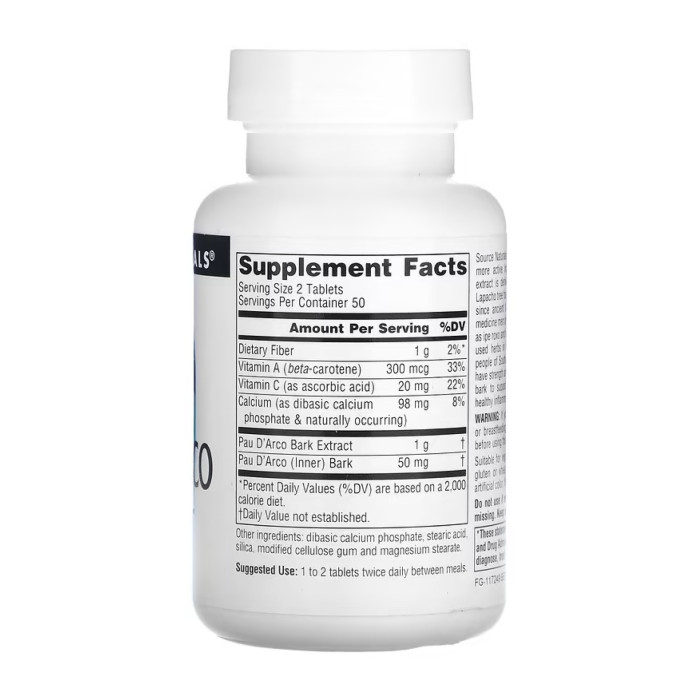 Pau D'Arco Extract 500mg - 100 tabs — офіційна ціна та характеристики