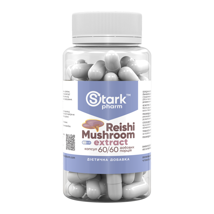 Reishi Mushroom Extract 600 mg - 60 caps — офіційна ціна та характеристики