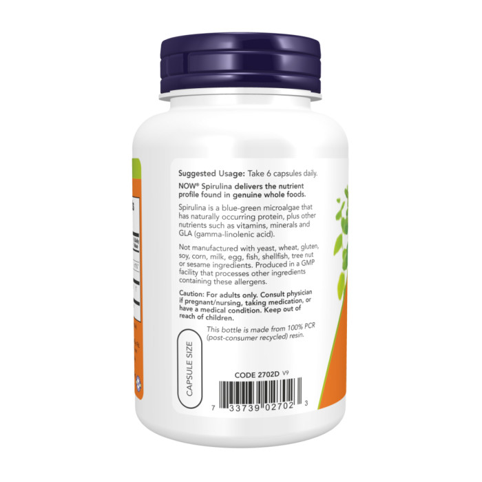 Spirulina 500 mg - 120 vcaps — офіційна ціна та характеристики