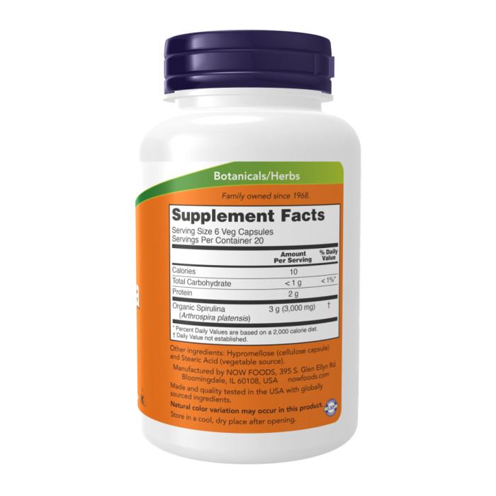 Spirulina 500 mg - 120 vcaps — офіційна ціна та характеристики