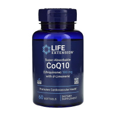Super-Absorbable CoQ10 (Ubiquinone) with d-Limonene	100mg - 60 softgels