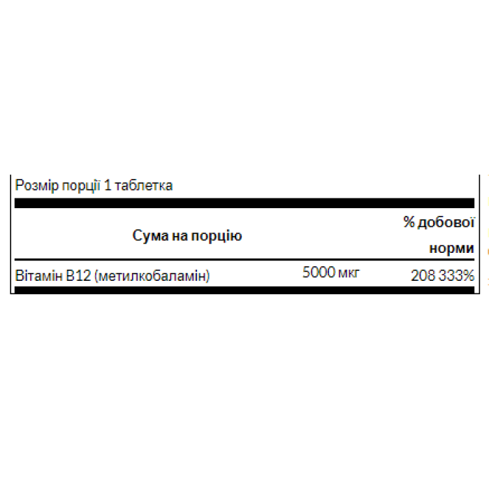 B- 12 5000mg - 60 tab