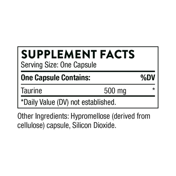 Taurine - 90 caps