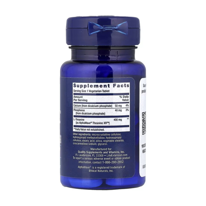 Theanine XR™ Stress Relief - 30 vegetarian tablets (До 12.26)