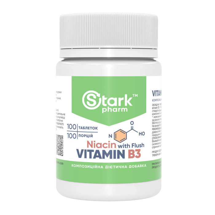 Vitamin B3 Niacin - 100 caps — офіційна ціна та характеристики