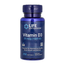 Vitamin D3 25 mcg (1000 IU) - 250 softgels