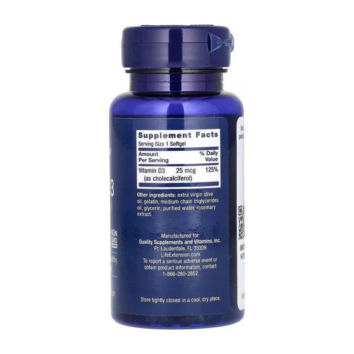 Vitamin D3 25 mcg (1000 IU) - 250 softgels — офіційна ціна та характеристики