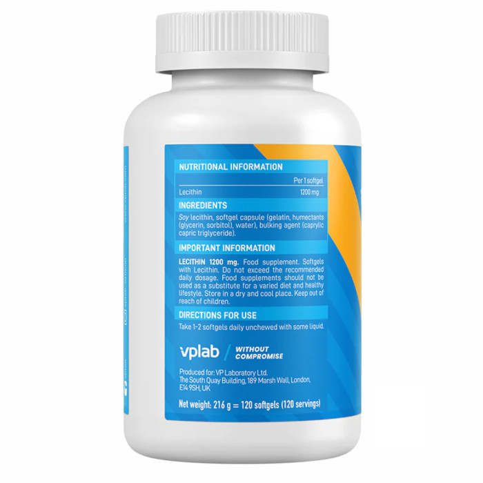 Lecithin 1200 mg - 120 Softgels — офіційна ціна та характеристики