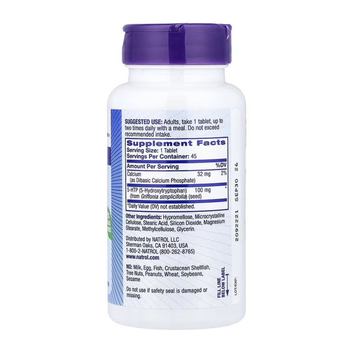 5-HTP 100mg Time Release - 45 tabs (До 08.26)