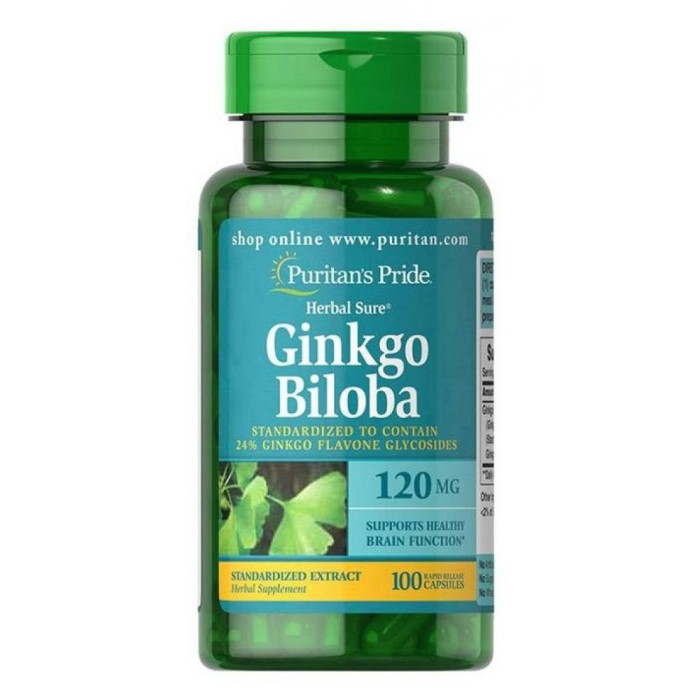 Ginkgo Biloba Standardized Extract 120mg - 100caps — офіційна ціна та характеристики