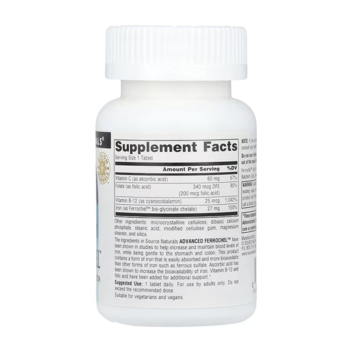 Advanced Ferrochel™ 27mg - 180 tabs — офіційна ціна та характеристики