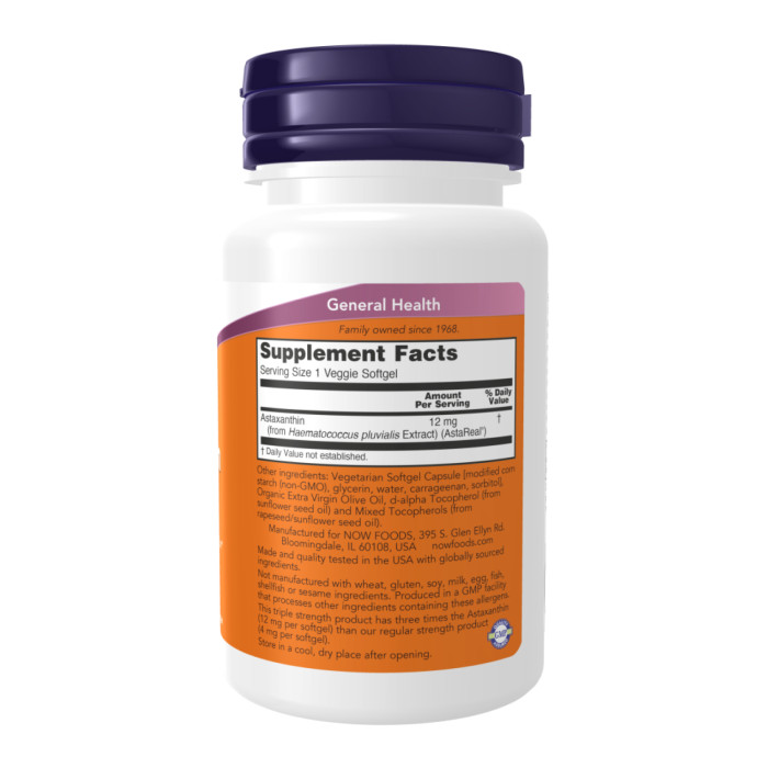 Astaxanthin 12 mg Triple Strength - 60 softgels — офіційна ціна та характеристики
