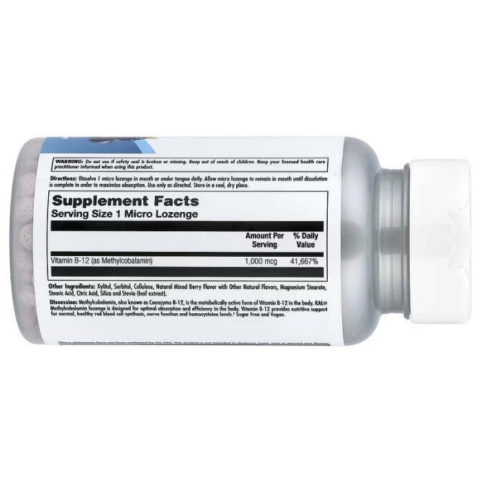 B12 Methylcobalamin 1000mcg - 60 lozenges Berry