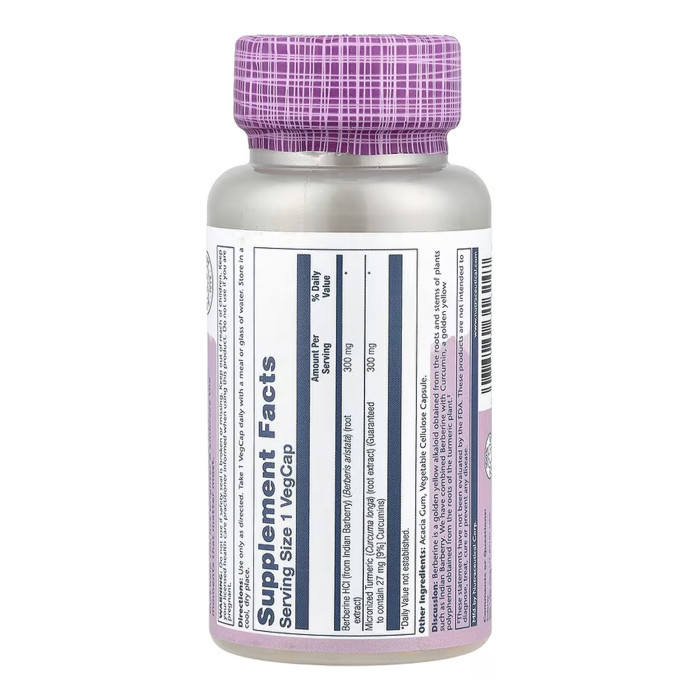 Berberine & Curcumin 600mg - 60 vcaps — офіційна ціна та характеристики