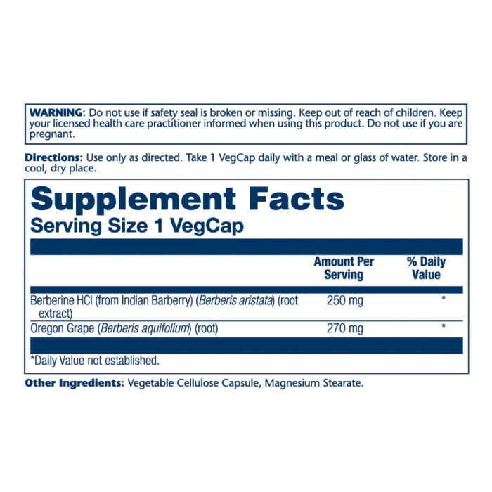 Berberine with Oregon Grape - 60 vcaps